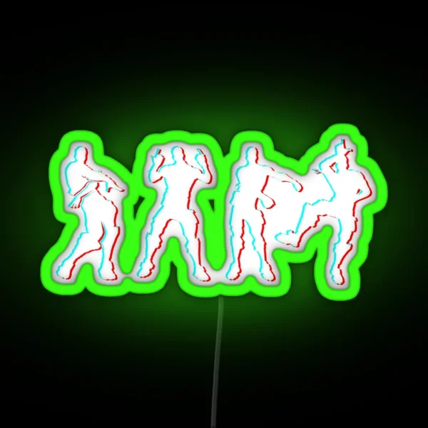 Battle Royale Victory Dance Cool Justice Dance RGB Neon Sign
