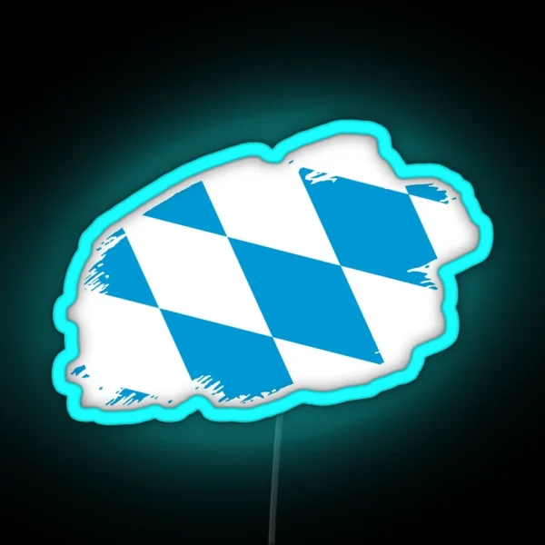 Bavaria Bavarian Flag Flag Diamond RGB Neon Sign