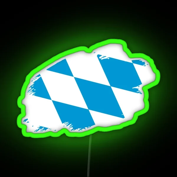 Bavaria Bavarian Flag Flag Diamond RGB Neon Sign
