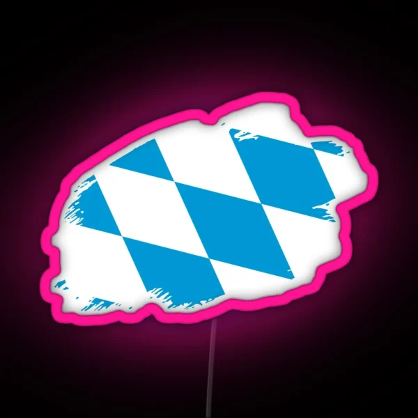 Bavaria Bavarian Flag Flag Diamond RGB Neon Sign