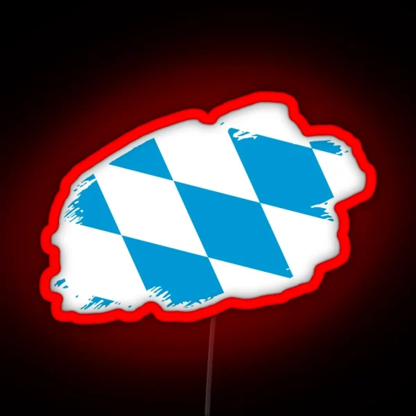 Bavaria Bavarian Flag Flag Diamond RGB Neon Sign