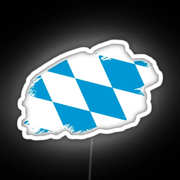Bavaria Bavarian Flag Flag Diamond RGB Neon Sign