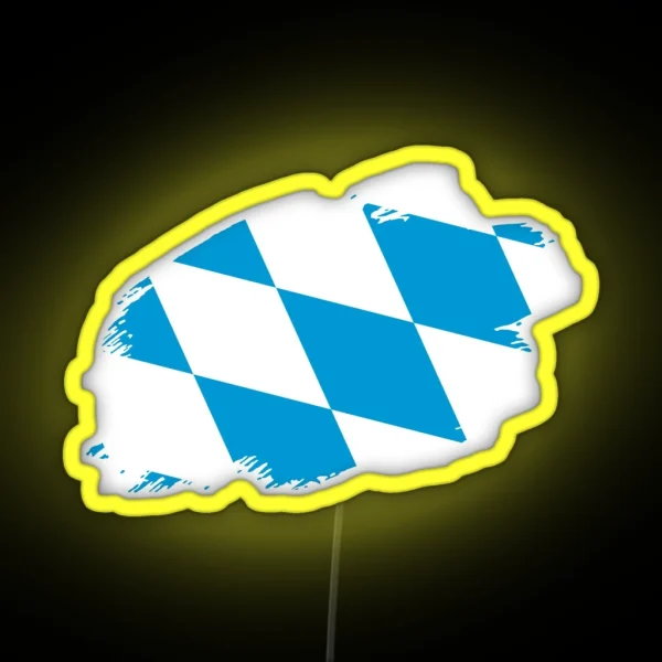 Bavaria Bavarian Flag Flag Diamond RGB Neon Sign