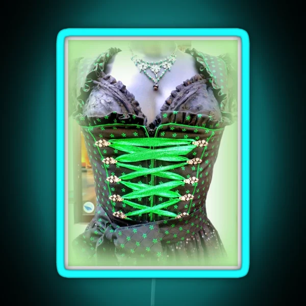 Bavarian Dirndl Detail RGB Neon Sign