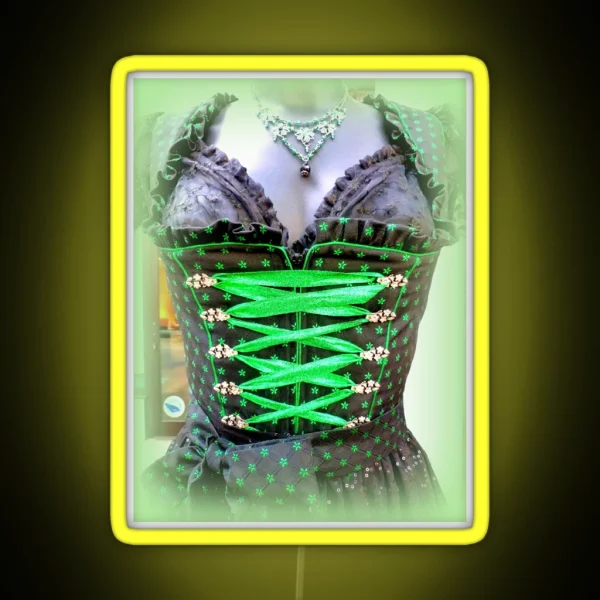 Bavarian Dirndl Detail RGB Neon Sign
