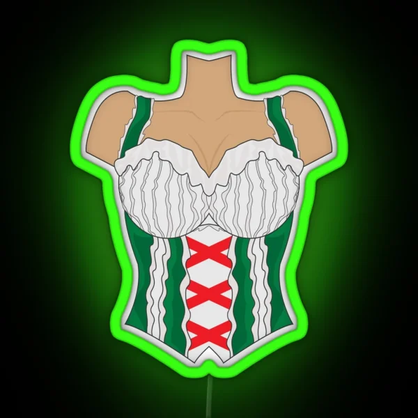 Bavarian Dirndl Led Costume For Oktoberfest RGB Neon Sign