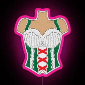 Bavarian Dirndl Led Costume For Oktoberfest RGB Neon Sign