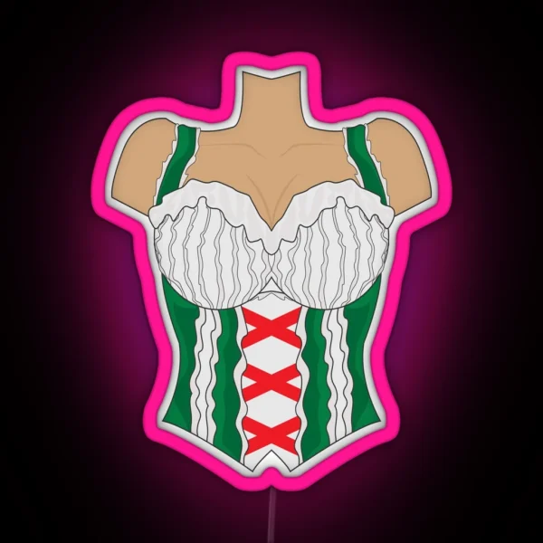 Bavarian Dirndl Led Costume For Oktoberfest RGB Neon Sign