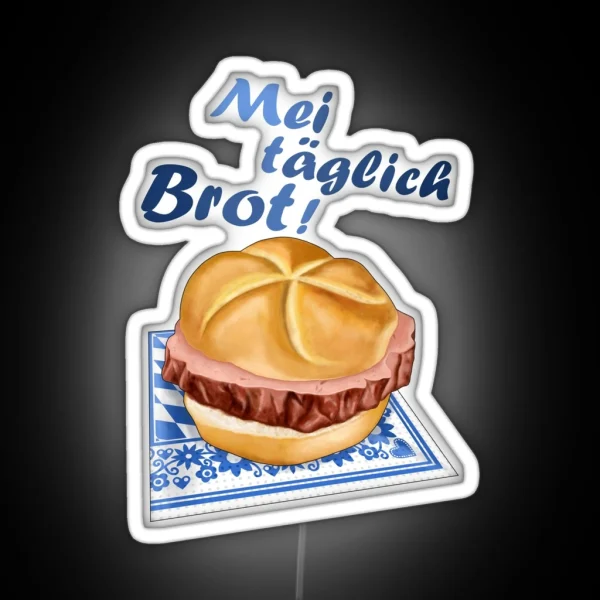 Bavarian Meat Loaf Text RGB Neon Sign