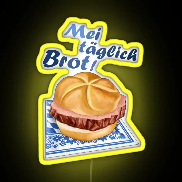 Bavarian Meat Loaf Text RGB Neon Sign