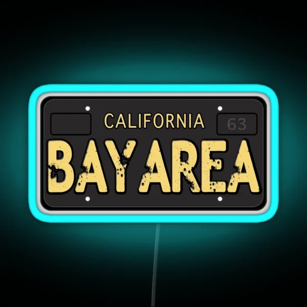 Bay Area California Old School RGB Neon Sign