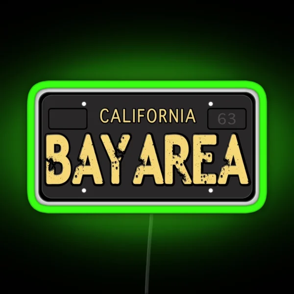Bay Area California Old School RGB Neon Sign