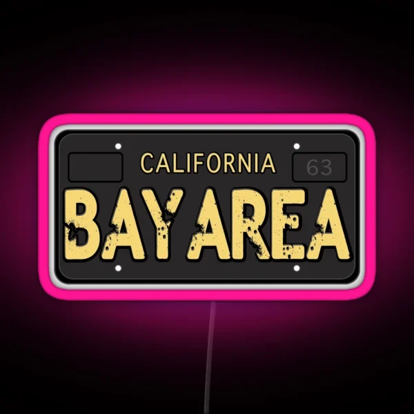 Bay Area California Old School RGB Neon Sign