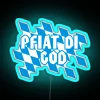 Bayern Oktoberfest Wiesn Dialekt Spruch Pfiat Di God RGB Neon Sign