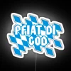 Bayern Oktoberfest Wiesn Dialekt Spruch Pfiat Di God RGB Neon Sign - Image 4