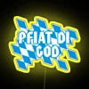 Bayern Oktoberfest Wiesn Dialekt Spruch Pfiat Di God RGB Neon Sign - Image 5