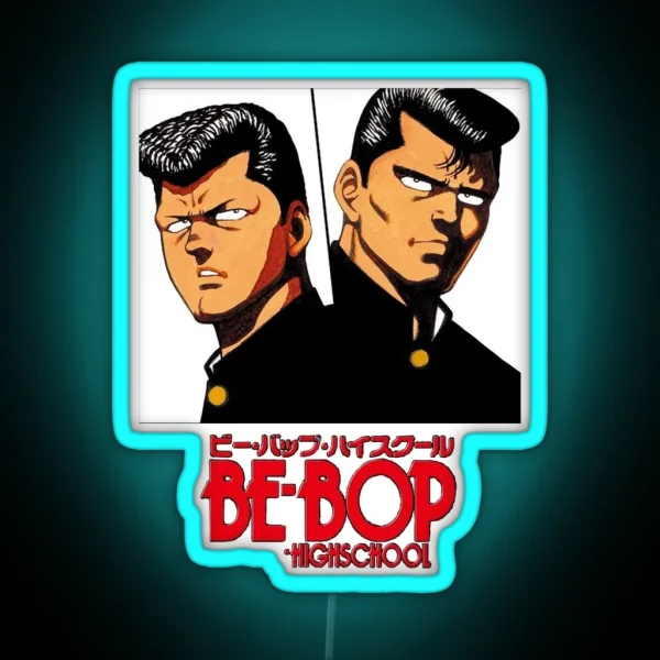 Be Bop Highschool Aesthetic Poster RGB Neon Sign