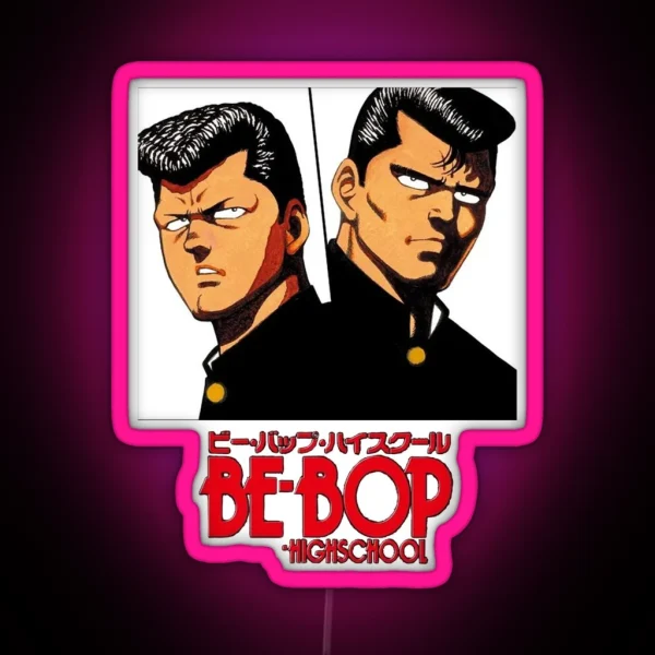 Be Bop Highschool Aesthetic Poster RGB Neon Sign