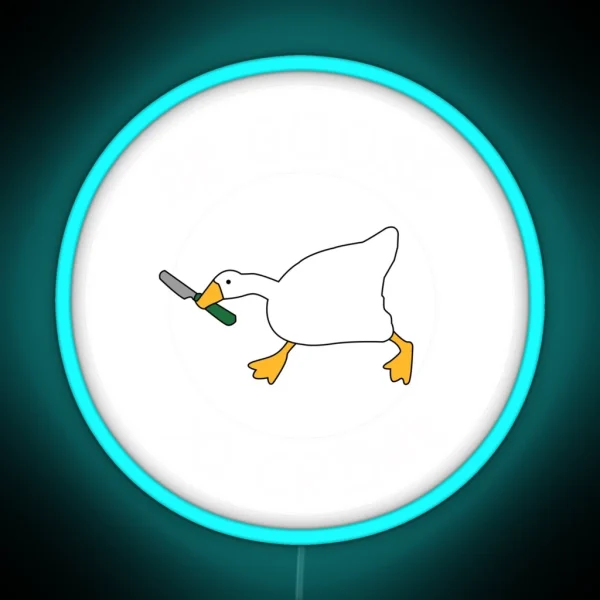 Be Do Crime Untitled Goose Art Game White RGB Neon Sign