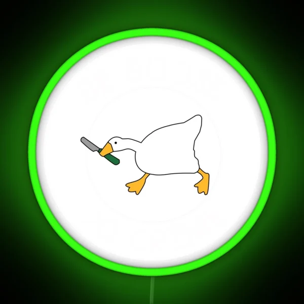 Be Do Crime Untitled Goose Art Game White RGB Neon Sign