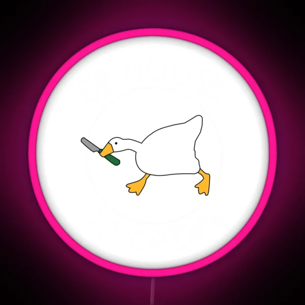 Be Do Crime Untitled Goose Art Game White RGB Neon Sign