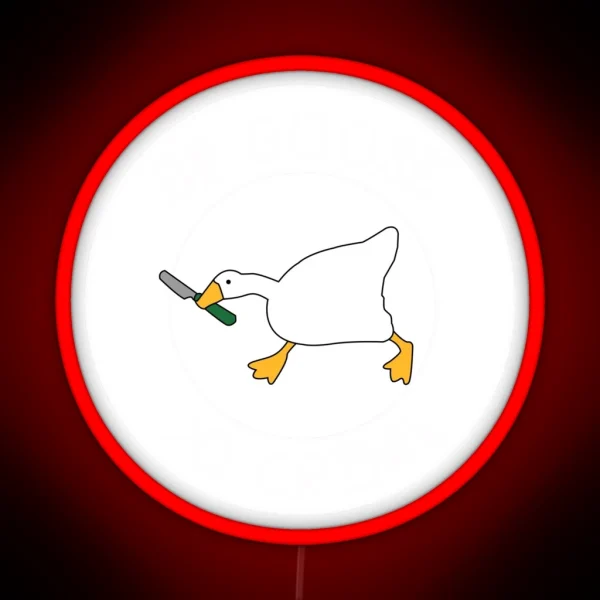 Be Do Crime Untitled Goose Art Game White RGB Neon Sign
