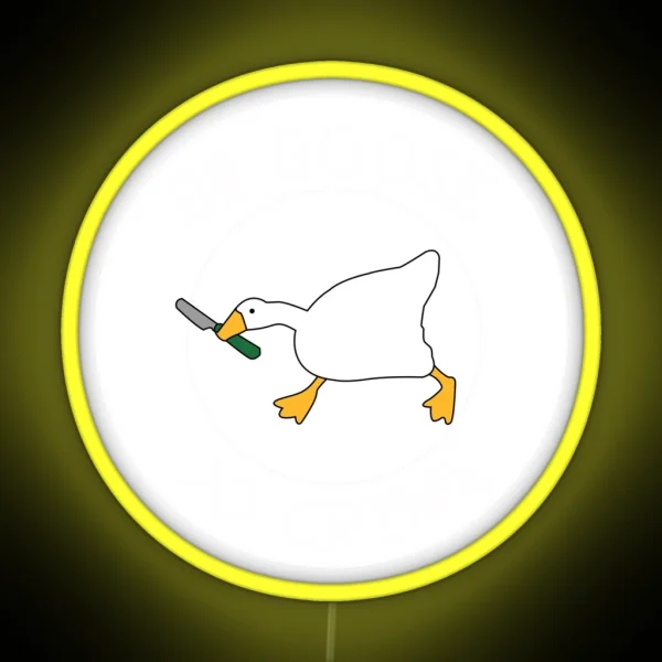 Be Do Crime Untitled Goose Art Game White RGB Neon Sign