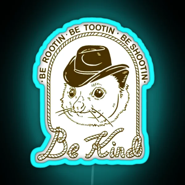 Be Rootin Be Tootin Be Shootin Be Kind 01 RGB Neon Sign
