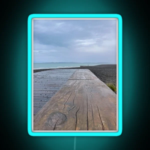 Beach Seat And Walkway RGB Neon Sign