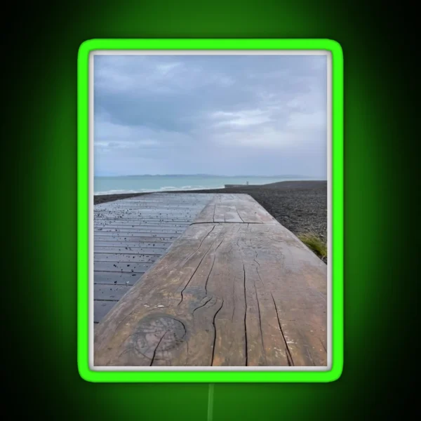 Beach Seat And Walkway RGB Neon Sign