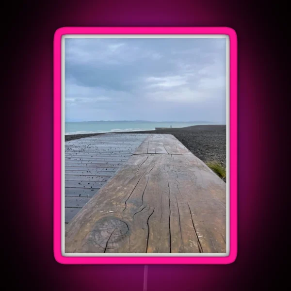 Beach Seat And Walkway RGB Neon Sign