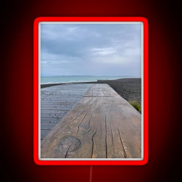 Beach Seat And Walkway RGB Neon Sign