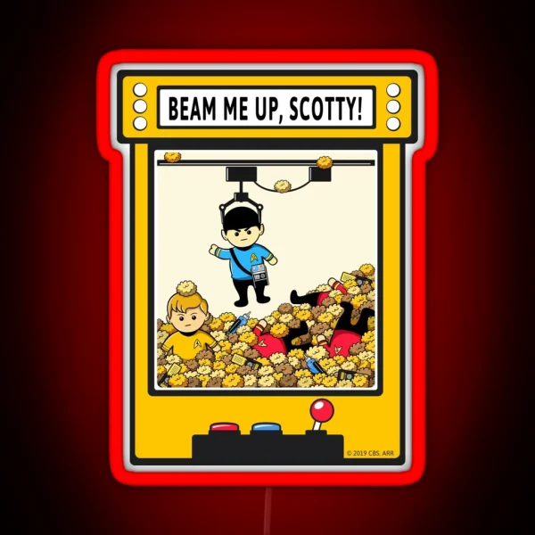 Beam Me Up Scotty RGB Neon Sign