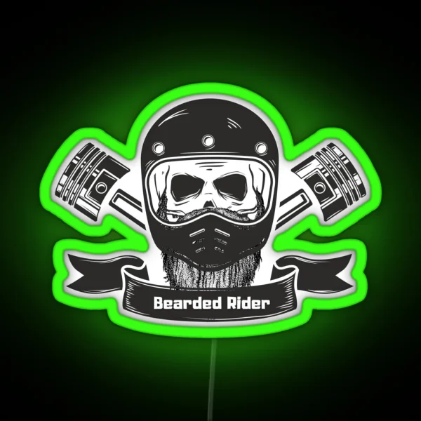 Bearded Rider RGB Neon Sign