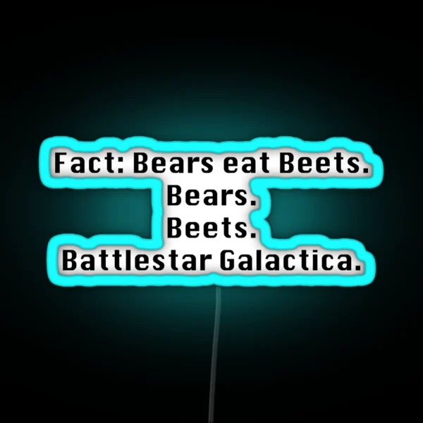 Bears Beats Battlestar Galactica RGB Neon Sign