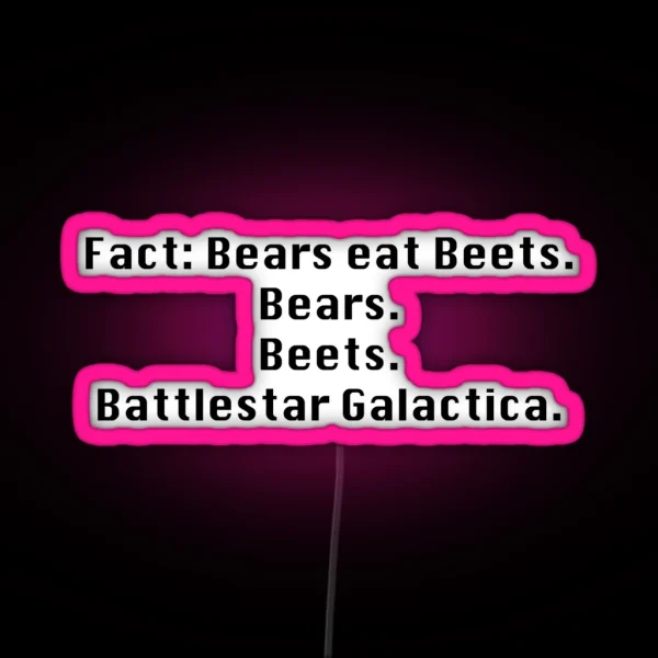 Bears Beats Battlestar Galactica RGB Neon Sign