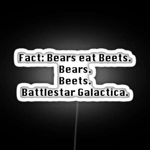 Bears Beats Battlestar Galactica RGB Neon Sign