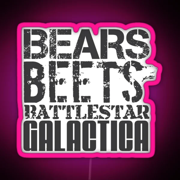 Bears Beats Battlestar Galactica RGB Neon Sign