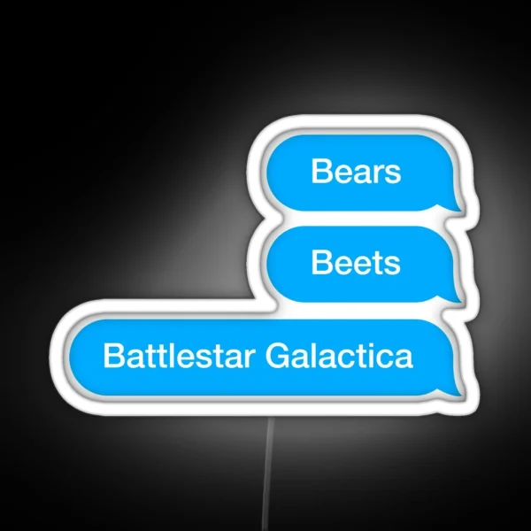 Bears Beats Battlestar Galactica RGB Neon Sign