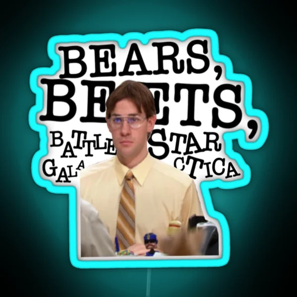 Bears Beets Battlestar Galactica RGB Neon Sign