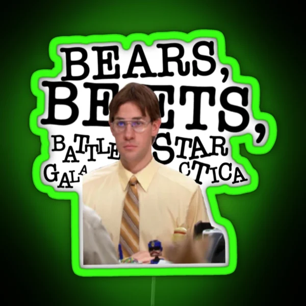 Bears Beets Battlestar Galactica RGB Neon Sign