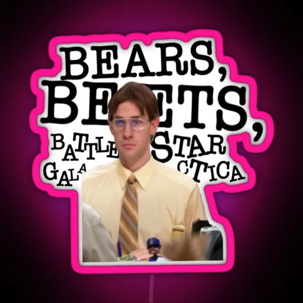 Bears Beets Battlestar Galactica RGB Neon Sign