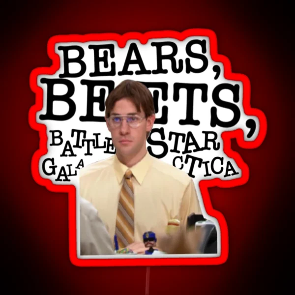 Bears Beets Battlestar Galactica RGB Neon Sign