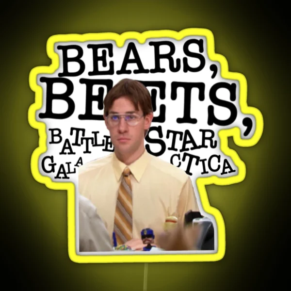 Bears Beets Battlestar Galactica RGB Neon Sign