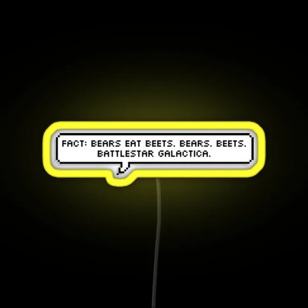 Bears Beets Battlestar Galactica RGB Neon Sign