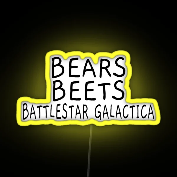 Bears Beets Battlestar Galactica RGB Neon Sign