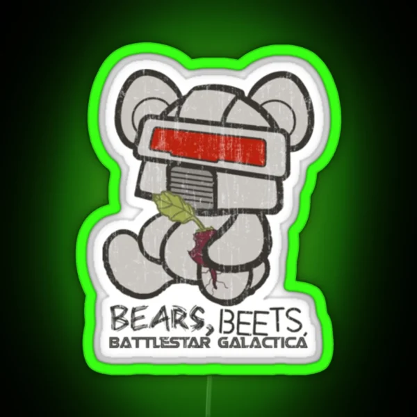 Bears Beets Battlestar Galactica RGB Neon Sign
