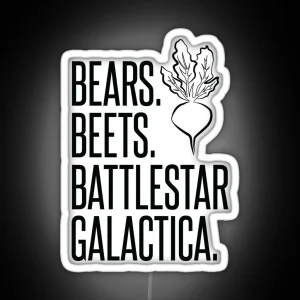 Bears Beets Battlestar Galactica RGB Neon Sign