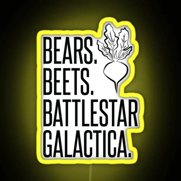 Bears Beets Battlestar Galactica RGB Neon Sign