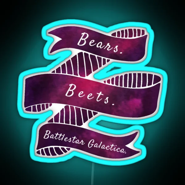 Bears Beets Battlestar Galactica RGB Neon Sign